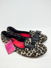 Candies Leopard Velvet Slippers Shoes New Size M 7-8 