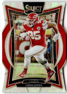 Panini 2024 Select NFL No. 19 Chris Jones Silver Die Cut