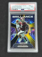 2024 Panini PRIZM Draft Picks JOHNNY MANZIEL Brilliance Gold /5 PSA 9