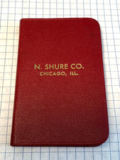 Vintage Calendar Pocket Notebook - N. Shure C...