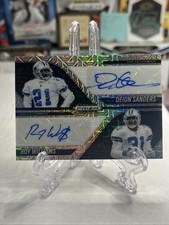 2025 Panini Prizm Black Deion Sanders & Roy Williams Dual Auto Mojo /25 Cowboys