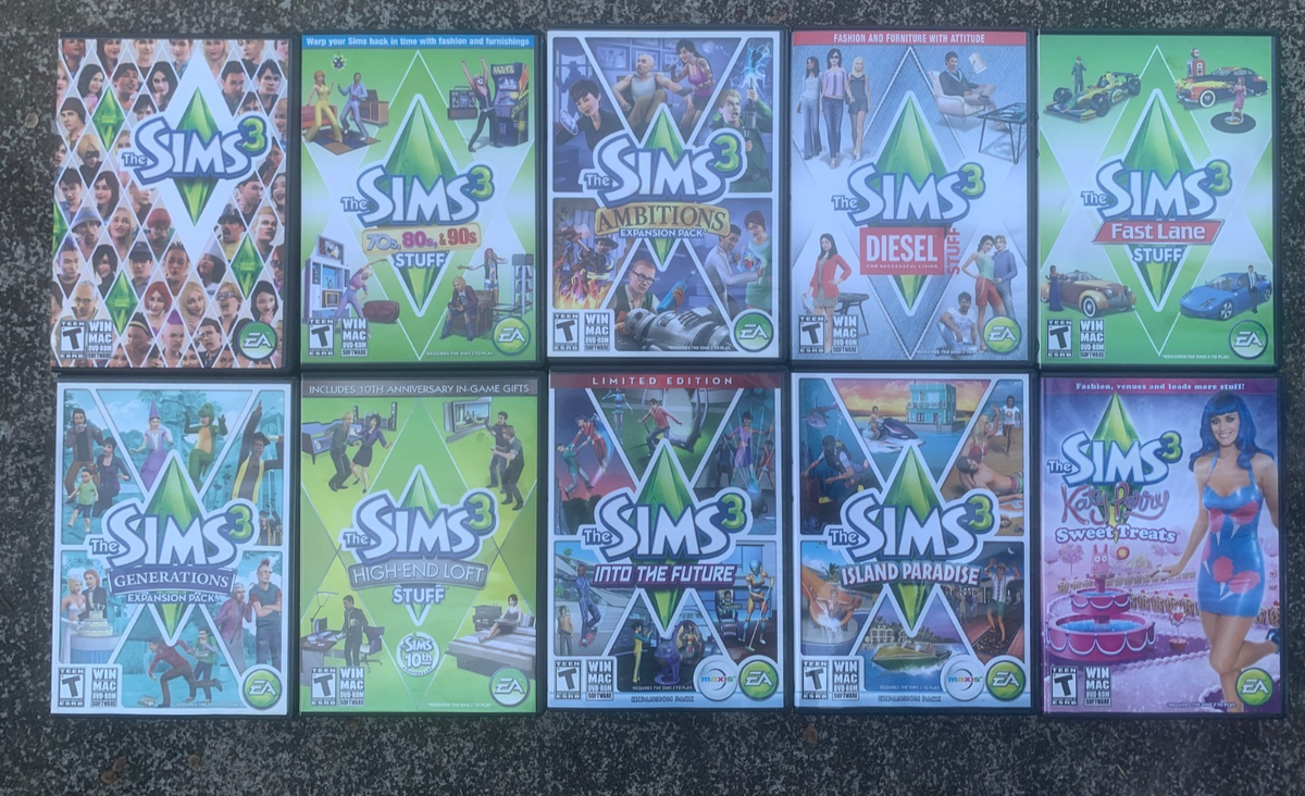 Lot Of 20 The Sims 3 Expansion Packs For PC -Kety Perry, with