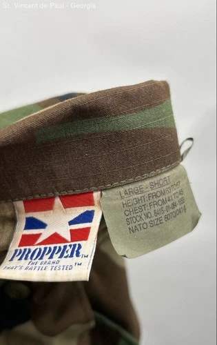 Propper Military Camo Jacket Men's Large Brown Green image 6