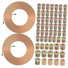 2 Sets 25 FT 3/16" Brake Line Tubing Assortment Kit with 60 Pcs Brake Line