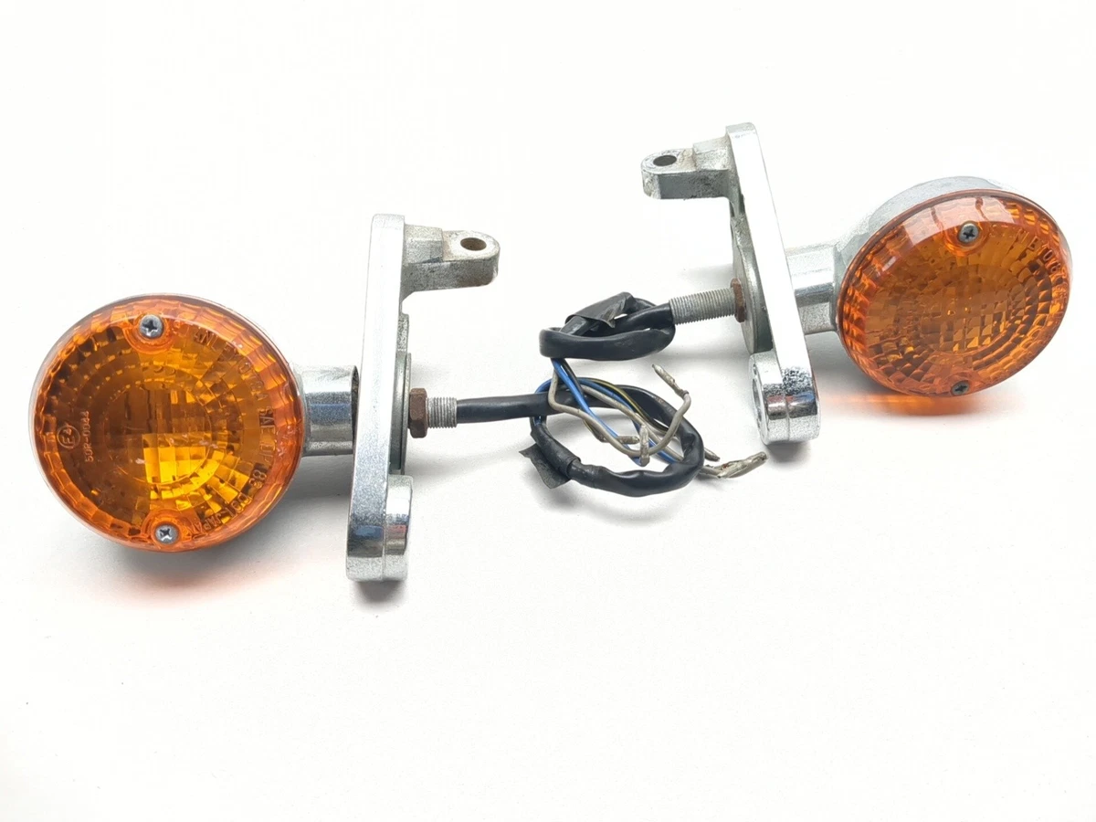 Caches Clignotants Arrière Fumés Noirs Gauche & Droite Pour Kawasaki Vulcan 750 (1986‑1994)