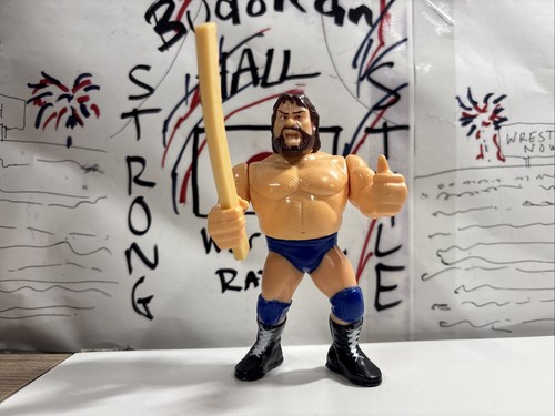 WWF Hacksaw Jim Duggan w Board Hasbro Figure Serie...