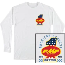 FMF America First Long Sleeve Shirt - White, XX-Large HO25119901-WHT-XXL