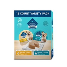 Blue Buffalo Delights Small Breed Wet Dog Food Variety Pack 12x 3.5oz Cups