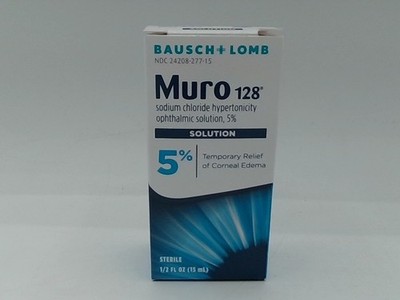 Bausch + Lomb Muro 128 5% Ophthalmic Solution (0.5oz), {Exp:03/2028+}