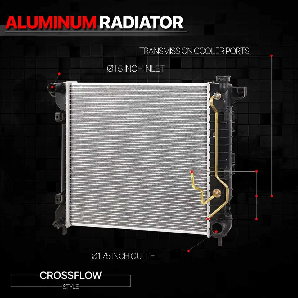 Repuesto radiador aluminio OE para 97-00 Dakota/Durango 3.9/5.2/5.9 dpi-1905 Foto 2 de 4