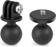 2pcs 1''/25mm Ball Head Mount 1/4"-20 Threaded Stud Tripod Adapter for Gopro ...
