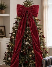 Christmas Decorations - 6 Ft Giant Bows for Christmas Tree Decor
