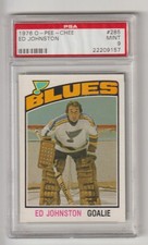 1976 O-Pee-Chee #285 Ed Johnston PSA 9 (1 of 28, just 5 graded higher)