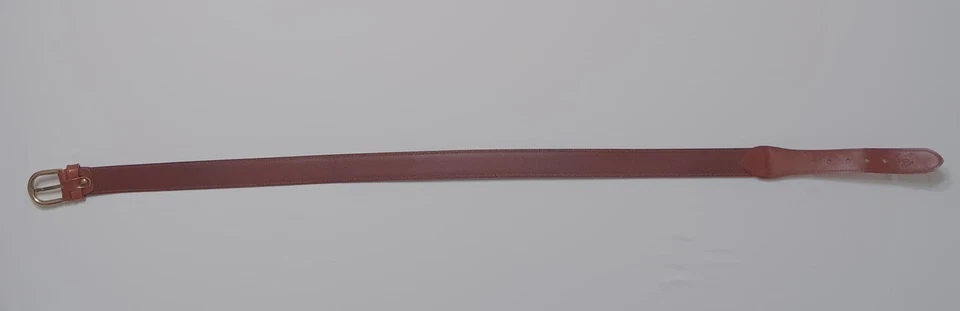 Cinturón Paul & Shark Rojo Rayas Yachting Cuero Marrón 85cm/34" Hecho en Italia Foto 3 de 4