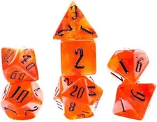 Fire Nebula Polyhedral Dice Set