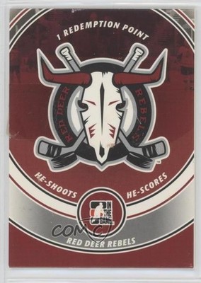 2008 ITG Heroes and Prospects He Shoots Scores Points Red Deer Rebels Logo 8sr