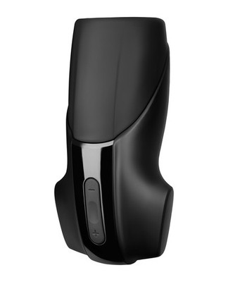Satisfyer Men Vibration  Masturbator Rechargeable Silicone Stroker - Black