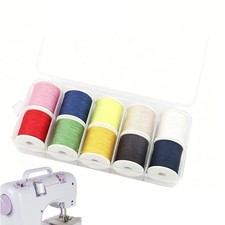 10 Spools Sewing Thread Kit 10 Color Polyester Sewing Thread Set 1 Inch Hand ...