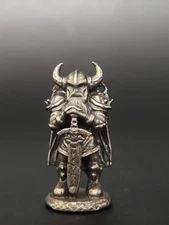 Solid Metal Viking With Sword Miniature Figure, Heavy, Sturdy, and Durable 