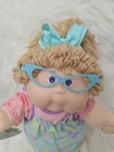 Vintage Toddler Cabbage Patch,  HM20 purple eyes, glasses, original outfit/shoes
