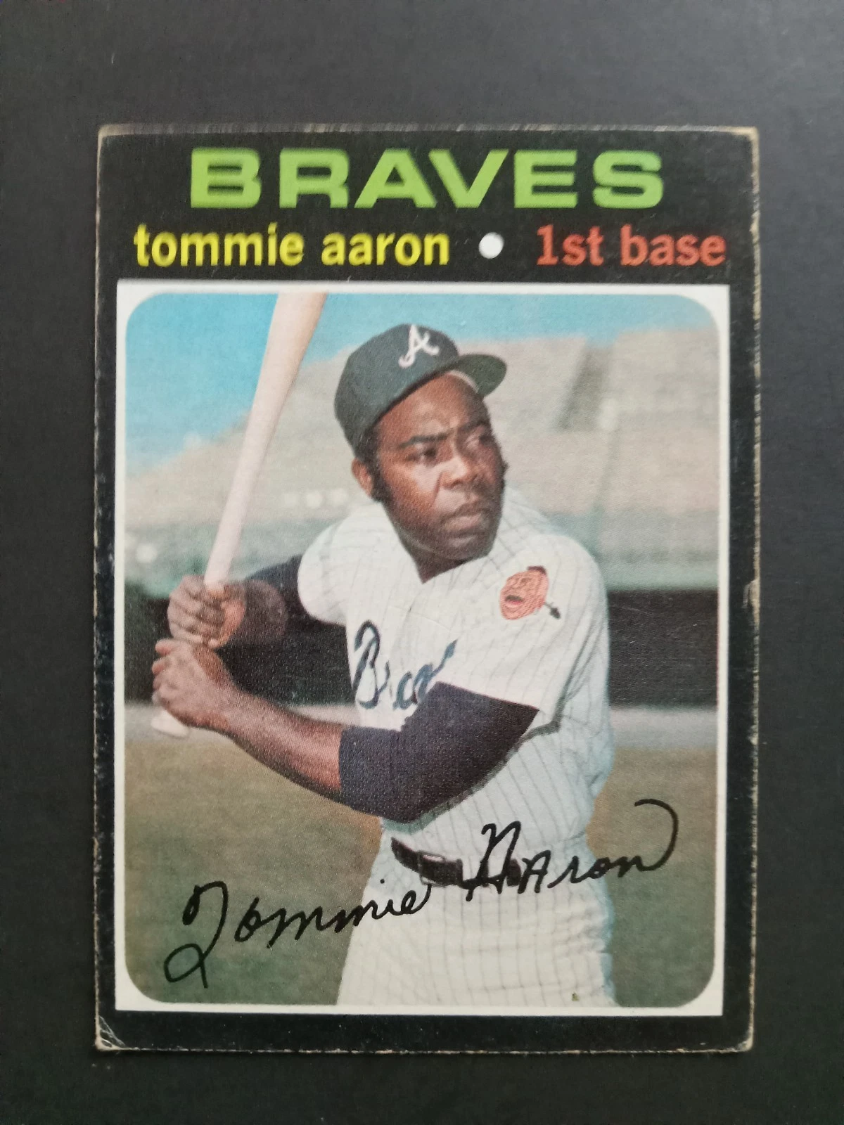 1971 Topps #717 Tommie Aaron VG Cond. High # Short Print Atlanta Braves