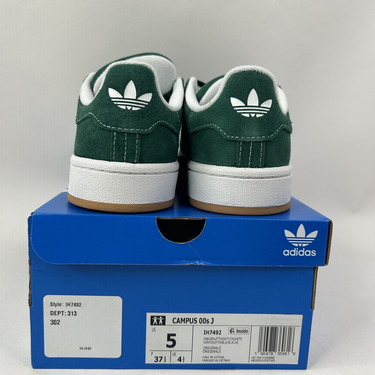Adidas Campus 00s “Dark Green White” IH7492 5Y/Women's 6.5