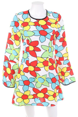 ORLOB Karneval Party Dress Flower Print D 36 multicolor white