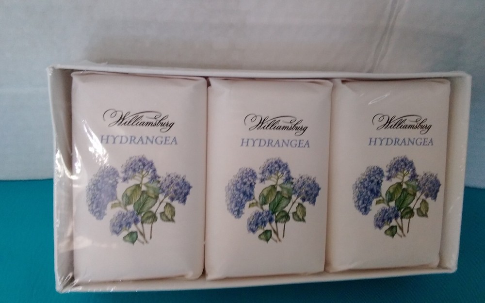 Williamsburg Hydrangea Triple-Milled Soap Bars Set of 3