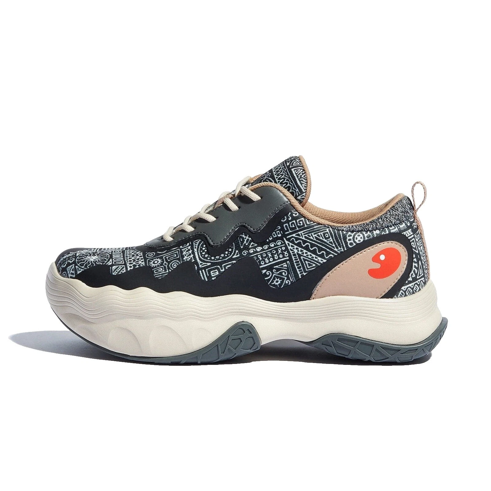 Multicolor Geometric Comfort Shoes for Women