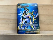 Metal Gold Kid Card- Arceus VMAX Gold Metal Card Kids Gift 