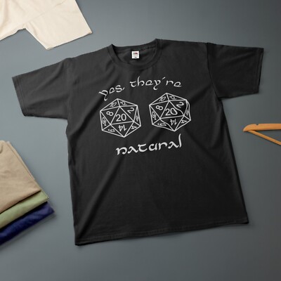 T-Shirt Yes They're Natural DnD verschiedene Größen & Farben lustiges T-Shirt