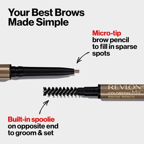 ColorStay Micro Eyebrow Pencil with Built In Spoolie Brush, Infused with Argan a - Picture 5 of 11