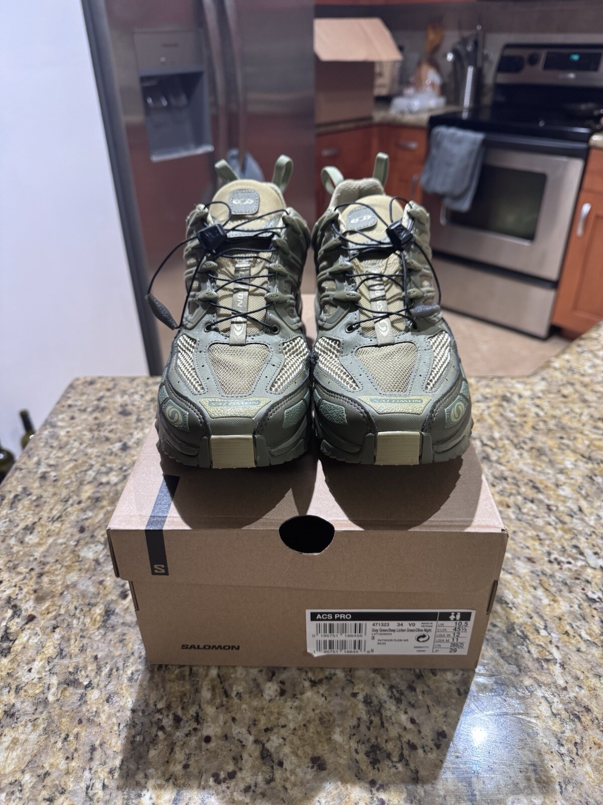 Scarpe da corsa Salomon ACS Pro verdi L471323 30 da uomo taglia 11 US