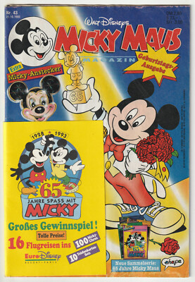   MICKY MAUS #43/1993 ohne Beilage/Sammelkarte, Ehapa Verlag/Disney COMICHEFT Z2
