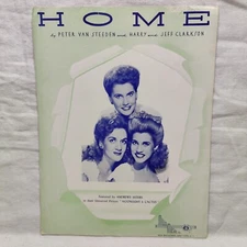 Rare 1943 Vintage Sheet Music - Moonlight & Cactus HOME by Peter Van Steeden