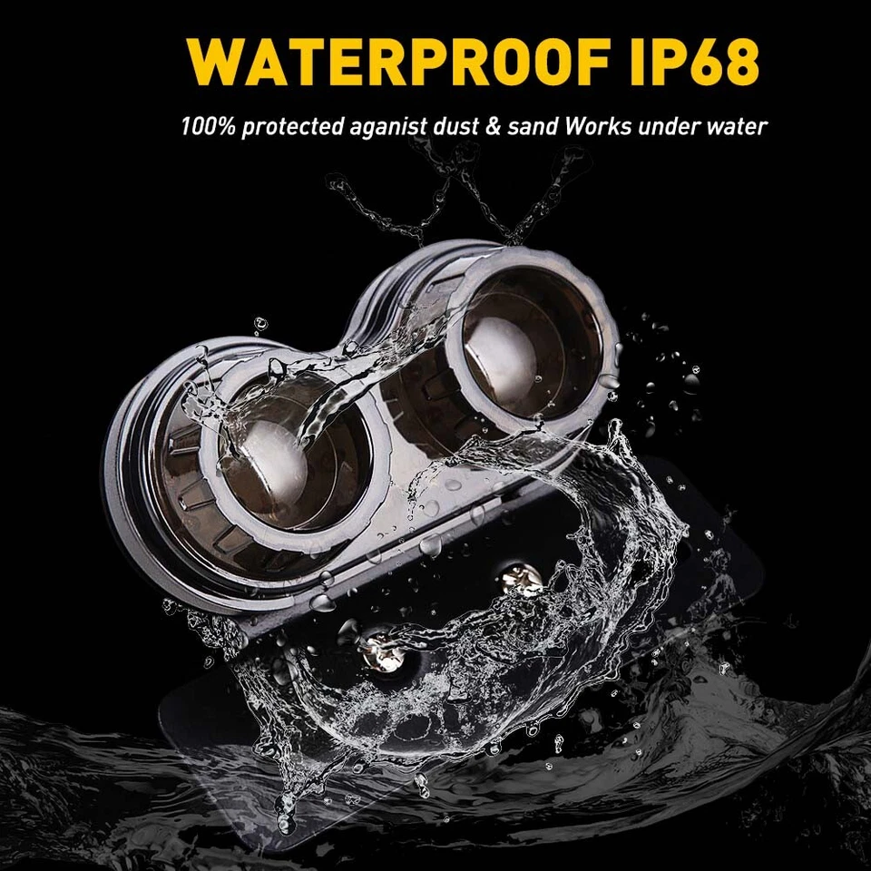 Luz LED de humo para motocicleta señal de giro trasera licencia de freno luz de placa universal Foto 3 de 4