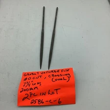 grobet swiss Crossing File (oval) #0 Cut, 7 3/4” O.A.(2 Pc On Lot)2586-c-3
