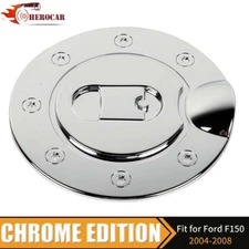 🌟Chrome Gas Cap Fuel Filler Door Tank Trim for Ford F150 2004 2005 2006 2007-08