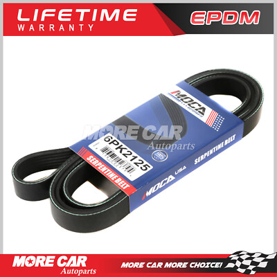 Serpentine Belt 6PK2125 Fit 84-19 Mercedes-Benz Cadillac Kia Hyundai 2.0L-4.6L