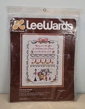 Vintage Leewards Cross Stitch Christmas Sampler 14-63918 Carolers Friends 