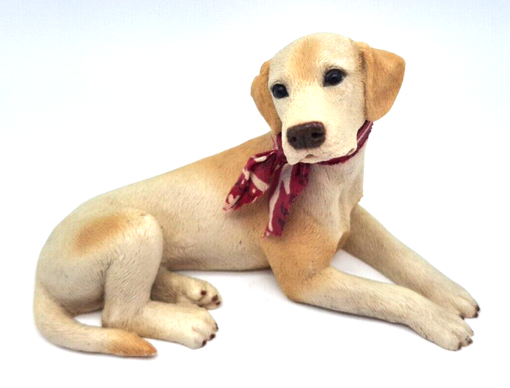 Vintage 1988 Castagna Yellow Labrador Retriever Dog Figurine Made in Italy