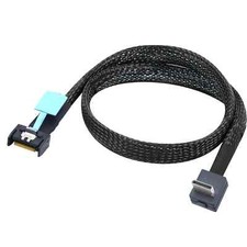 Gen5 PCIE MCIO 4I 4X 38P male to 90 degree Oculink SFF8611 4I NVME for SSD Cable