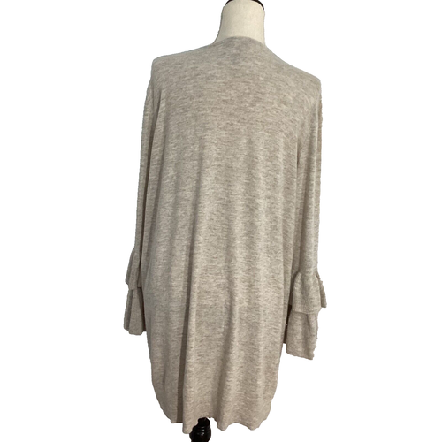 INC INTERNATIONAL CONCEPTS WOMAN PLUS 2X CASHMERE BLEND OATMEAL CARDIGAN - Picture 3 of 8