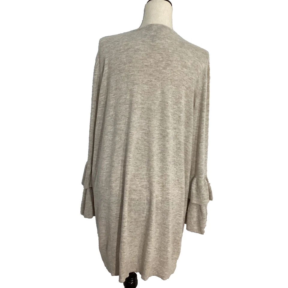 CÁRDIGAN INC INTERNATIONAL CONCEPT MUJER PLUS 2X MEZCLA CACHEMIR AVENA Foto 3 de 4