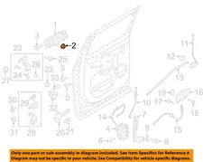 FORD OEM 15-23 Aviator Rear Door Lock Hardware-Handle, Outside Nut W520111S442