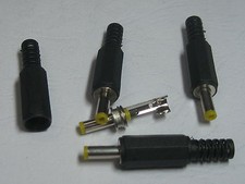 250pcs 4.0x1.7mm DC Power Male Plug Adapter Connector Yellow Head Plastic Handle