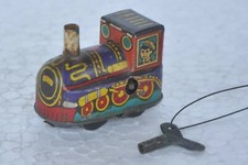 Vintage Wind Up 1501 Small wind Up Litho Train Engine Tin Toy