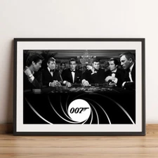 James Bond Casino Wall Art Print Poster for A4 Frame