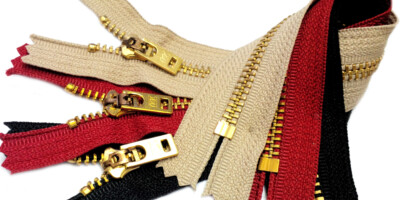25 pcs Jeans Zipper YKK   #5 Brass Closed Bottom Available in 7,9 or 11 Inch