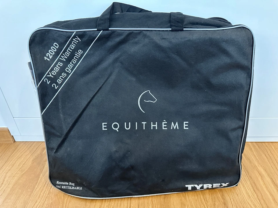 Equitheme Tyrex 1200D High Neck Outdoordecke blau schwarz 125-155cm Pferdedecke - Bild 2 von 4